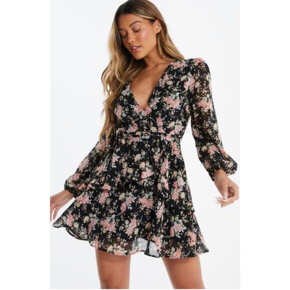 QUIZ Ruffle Mini Dress New - Picture 1 of 7